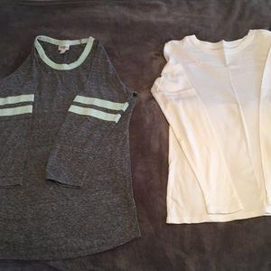 Two women's casual shirts